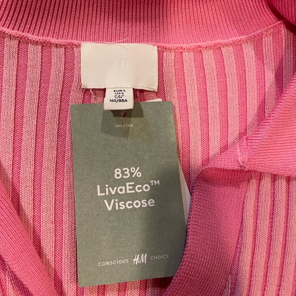 H&M Pink Ribbed Dress - NWT - Size Small - Picture 2 of 6